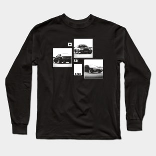 NISSAN SKYLINE GTS-R R31 Black 'N White Archive (Black Version) Long Sleeve T-Shirt